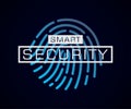 Smart security fingerprint digital background